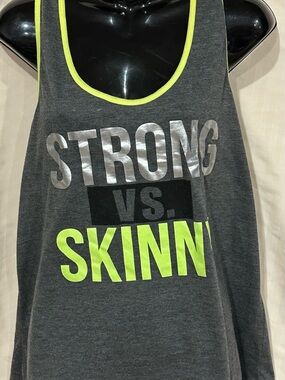 Women’s Workout Top Charcoal with Neon Yellow Trim